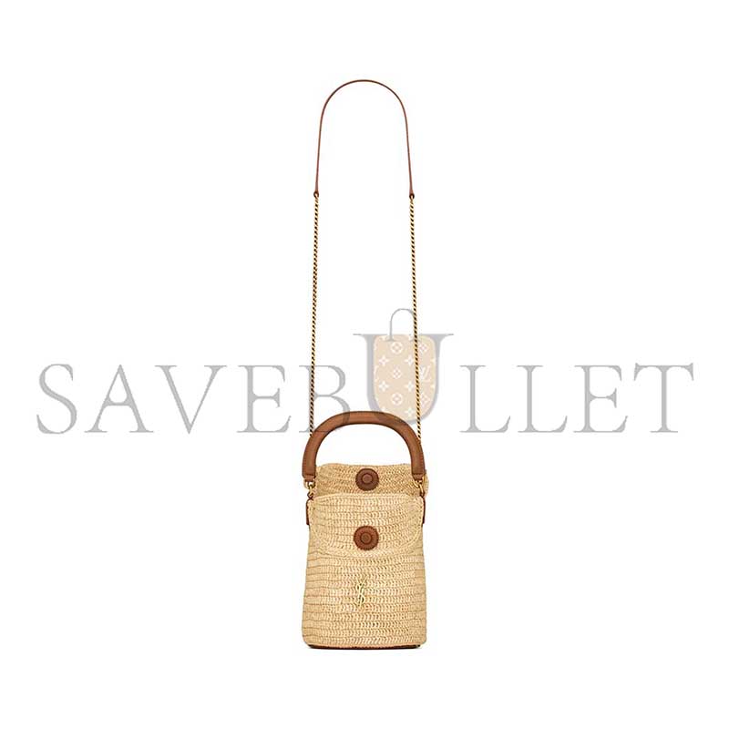 YSL GABY BUCKET BAG IN RAFFIA 838591GAAFC2791 (19*16*12cm)